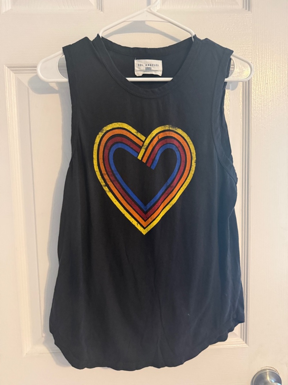 Sol Angeles Black Tee with Blue Wave Label
